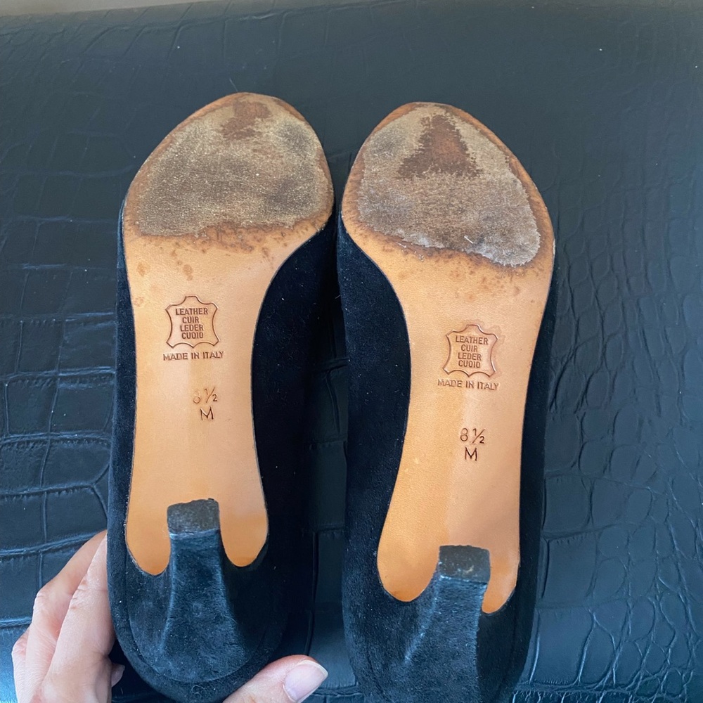 Vintage YSL Suede Heels sz 8.5 - Picture 4 of 6